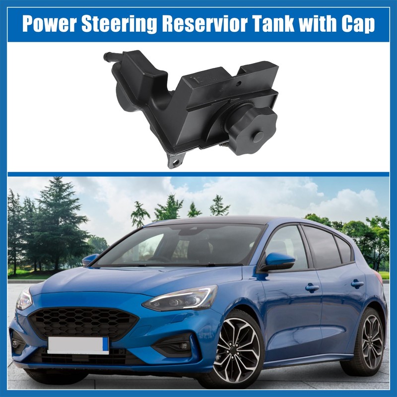 A ABSOPRO Power Steering Reservoir Tank with Cap for Ford