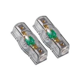 INFINAUTO 2pcs Gray Fuse Holder 30 Amp 30A Fuse Block 4 Gauge for Car Boat Stylish Design