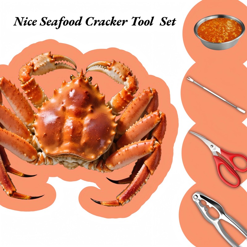 Crab Crackers and Tools, 11Pcs Seafood Tools Set - 2*Crab