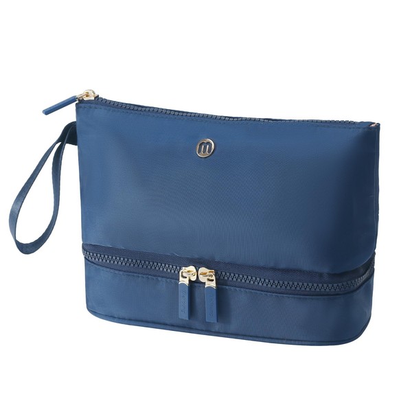 lllyan Personalized Initial Makeup Bag - Double Layer Cosmetic Pouch