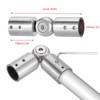 Cokritsm 2 x Corner Connectors for Curtain Rods, Adjustable Curtain
