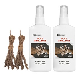 Outdoor Hunting Lab Buck Challenge Deer Urine | 4 oz. | 2 Bottles | Buck Attractant for Whitetail Deer | Drag N’ Drip Included | Deer Scents & Attractants