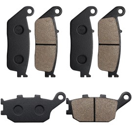 SOLLON Front and Rear Brake Pads for Kawasaki 650 Z650 ER 650 2017-2020 Z750 ZR 750 2007-2011 KLE650 Versys 650 2016-2020 for Honda 600 CB600F Hornet 1998-2006 CB600 Hornet S 2000-2004 CB750 1992-2002