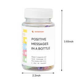 TourKing 2pcs Positive Messages in a Bottle (100+Positive Affirmations),Unique Health and Wellness Gifts,Stress Relief,Self Care Gifts for Women(Positive)