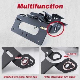 Xitomer Motorcycle Fender Eliminator Compatible with MT-07 2025+ License Plate Holder with License Plate Light Fit for 2025 MT07, Compatible with OEM/Stock Turn Signal M10