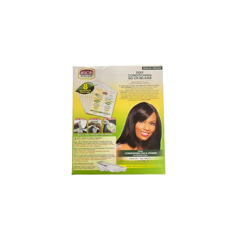 African Pride Olive Miracle Deep Conditioning No-Lye Relaxer - Regular