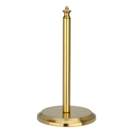 Akicon Paper Towel Holder Roll Dispenser Stand for Kitchen Countertop & Dining Room Table 14" Height (Brushed Gold)