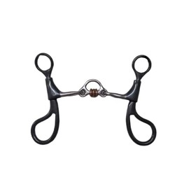 Dutton Bit Copper Wire Roller 3 Piece Tear Drop Shank Equine Bit