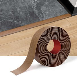 Durteljana Floor Transition Strip Vinyl Self Adhesive Threshold Strip Carpet Edge Wood to Tile Laminate Flooring Gaps and Doorway Floor Cover Flat Divider Peel and Stick Trim (Yellow Wood, 5cm, 6.6FT)