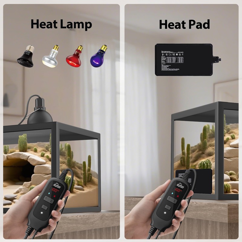 Reptile Heat Mat Thermostat for Reptiles Heating Pad，Thermostat, Digital Thermostat