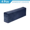uxcell 4Pcs Stretch Armrest Covers, Polyester Soft Armchair Slipcovers Couch