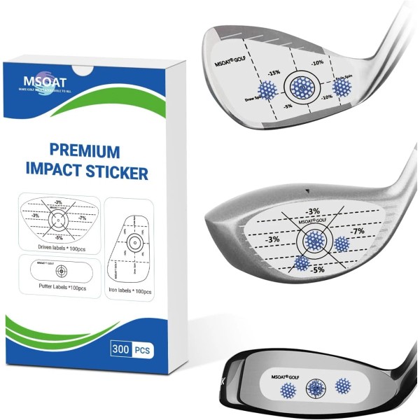 MSOAT Golf Impact Tape Labels, Self-Teaching Sweet Spot and Consistency