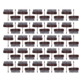 Tiardey 50PCS Round Duty Nail-on Felt Pad for Furniture Chair Table Leg Feet Floor Protectors Slide Smoothly (Diameter 21mm)