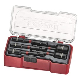 Teng Tools 5 Piece 1/4 Inch Hex Drive 6 Point Metric & SAE Impact Nut Setter Driver Set - TJNS05