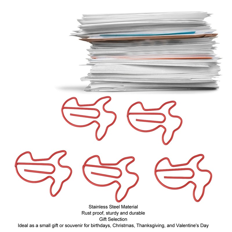100pcs Paper Clips Prevent Slip Cute Rabbit Shaped Decorative Bookmark