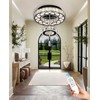 Flashing God Dia 12" Crystal Mini Chandelier Crystal Black Ceiling