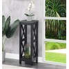 Convenience Concepts Oxford Plant Stand, Tall, Cement / Black