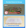 Gbivbe Small Plastic Bead Storage Organizer Box with Lids, 25