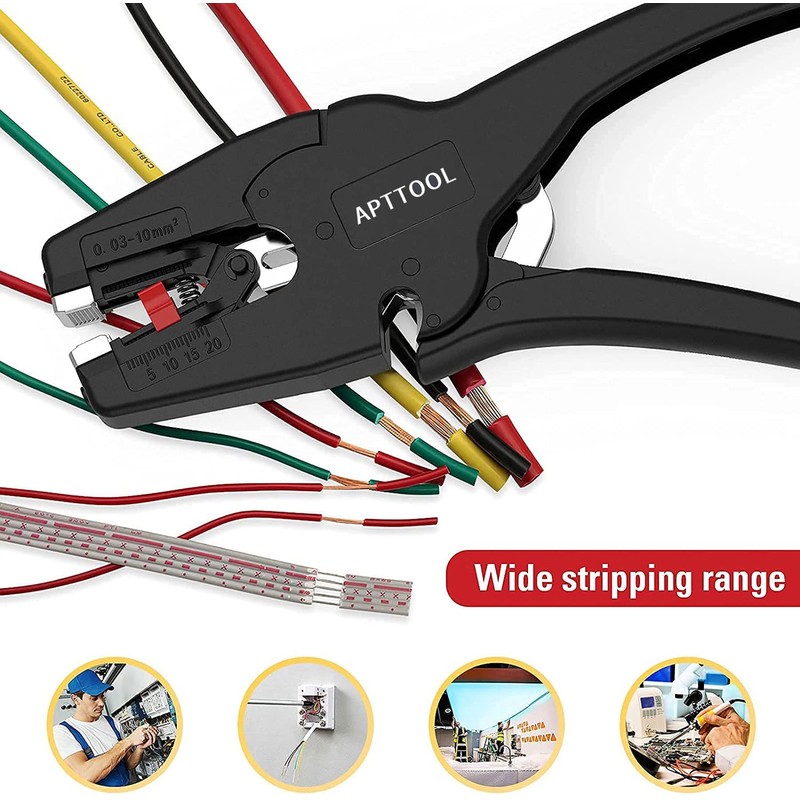 APTTOOL Automatic Wire Stripper, Cable Stripper Tool Electrical, Wire Stripping