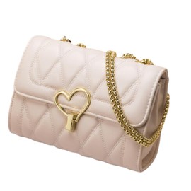 ORIJIRI Women's Shoulder Bag, Handbag, PU Leather, Heart, Cute, 3-Way, Lightweight, Ladies Bag (White)