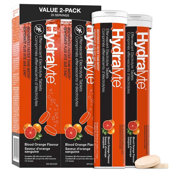Hydralyte Electrolyte Tablets | Blood Orange Flavored Electrolytes | Pre-Workout