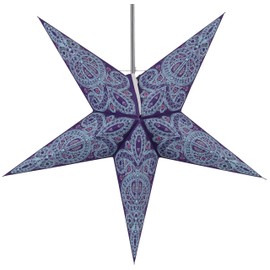 Guru-Shop Baldur Foldable Luminous Paper Star, Advent, Christmas Star, 60 cm - Window Decoration Star, 7 Tips