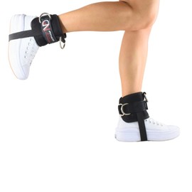 GN Fitness Grilletes para Tobillo Gym con talonera, Correas para Tobillo Triple Argolla para Entrenar glúteo, femoral, abductor y aductor.