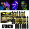 LOPHE 12 Colours UV Body Painting, Washable Make-Up Pens