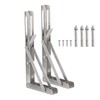 PATIKIL Folding Wall Shelf Brackets 9", 2 Pack Heavy Duty