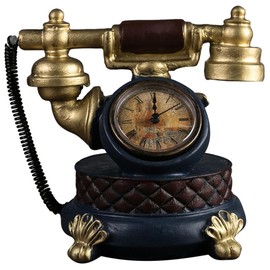 EXCEART 1pc Telephone Model Retro Phone Model Rustic Table Decoration Vintage Rotary Telephone Retro Corded Telephone Vintage Desk Clock Miniatures To Rotate Resin Banquet Table Doll House