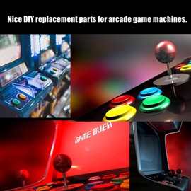 Arcade Joystick, Durable Style 4/8 Way Game Joystick with Microswitch Replacement Parts for Arcade Games Machine and other PC Fighting Games