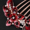 Lurrose Flower Bride Hair Side Comb Rhinestone Bridal Comb Barrette