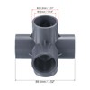 PATIKIL 32mm 5 Way Elbow Pipe Fitting UPVC 1pc Joint