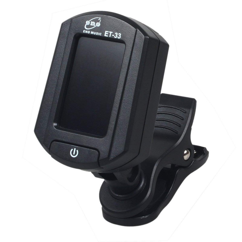 ENO ET-33 Chromatic Clip-on Tuner for Guitar/Bass/Ukulele and Violin ,Black