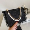 BEIQIYA Pearl Purse Double Chain, Stainless Steel Handbag Straps, Messenger