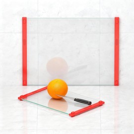 DomestiCore Glass Cutting Board for Kitchen,Dishwasher-Safe Cutting Board,Double-Sided & Heat-Resistant, Easy-Grip Serving Tray(Red 12x16" & 12x8" 2 Pcs)