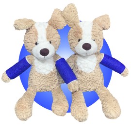 Gift For Little Boy With Broken Arm - 14" Stuffed Animal Puppy - Broken Bone Puppy Plush - Gift For Broken Leg - Pick the Cast Color and Location - Stuffed Animal With a Cast on Arm, Leg, Ankle or Wrist - Broken Bone Gifts for Children by Kikilishop