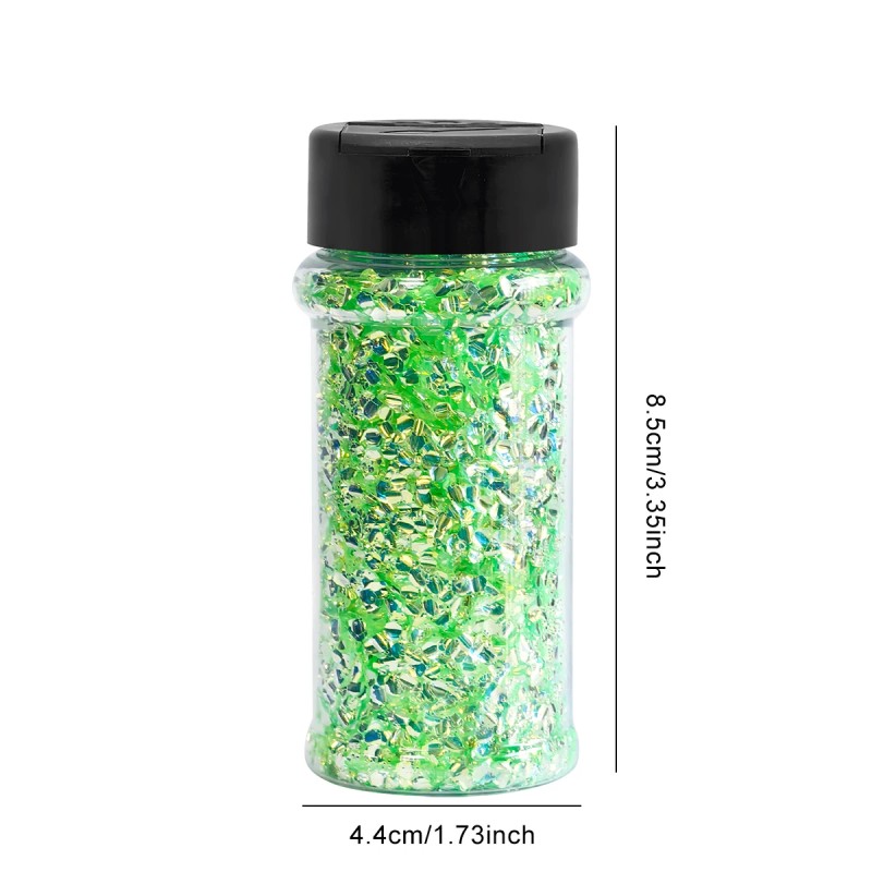 24Colors Holographic Glitter Chunky Non-Toxic Snow Globes Cosmetics Holiday Nails