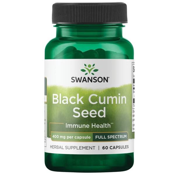 Swanson Full Spectrum Black Cumin Seed 400 Milligrams 60 Capsules