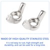 20Pcs Metal M6 Wing Nuts High Strength M6 Wing Butterfly