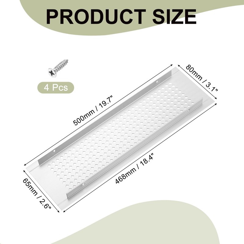 PATIKIL 20 x 3 Inch Door Air Vent Cover, Aluminum