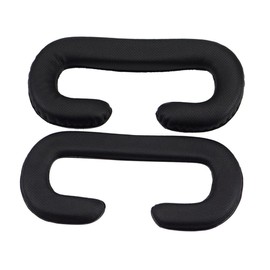 GRIRIW 2pcs Pu Leather Vr Eye Mask Sponge Cushion for Vive Breathable Eye Pad Thickness for Comfortable Easy to Clean and Replaceable Face Cover Pad