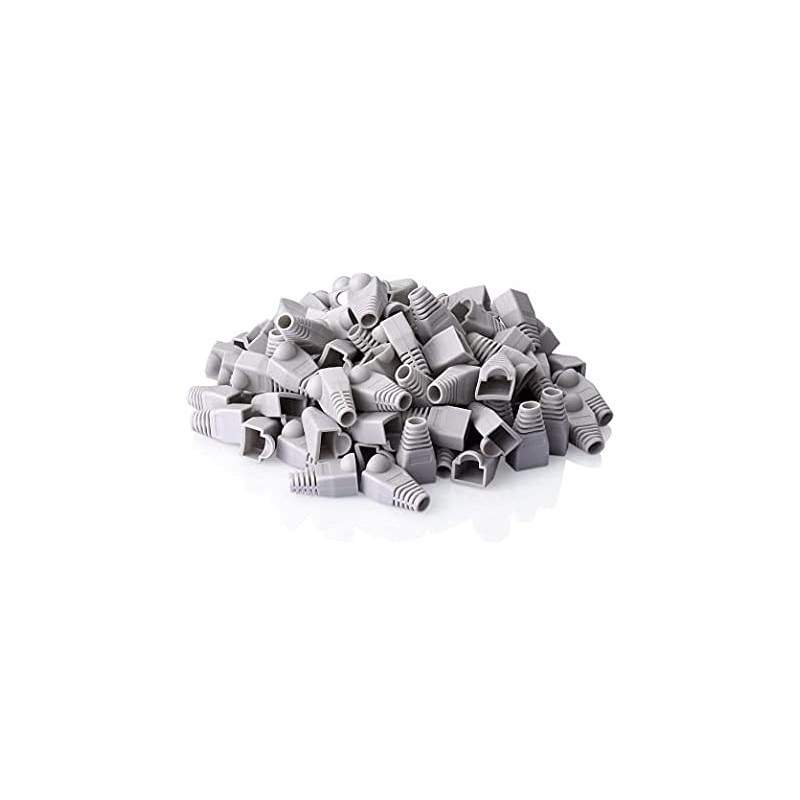 xcase Bota Capuchón Protector para Plug Rj45 (100 Piezas, Gris)