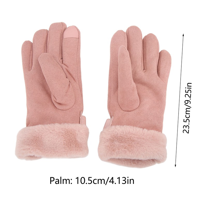Pink USB Heating Gloves Hand Warmer Touch Screen Design Adjustable