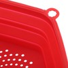Red Silicone Microwave Splatter Cover with Handle Collapsible Microwave Food
