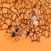 YOQUCOL Golden Spider Shape Brooch Pins for Women Black Cubic