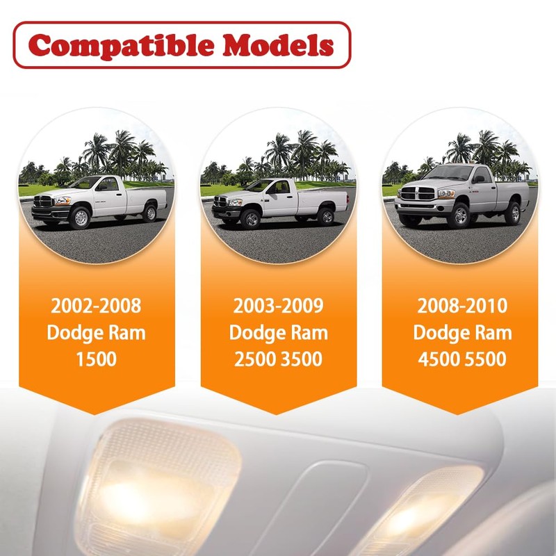 zixixvan Overhead Console for Dodge Ram 1500 2500 3500 (2002-2010),