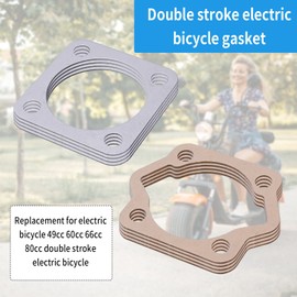 5 Set Cylinder Head Bottom Gasket (5X Cylinder Head Gaskets and 5 x Base Bottom Gaskets) Fit for Motorized Bicycle Bike 49cc 60cc 66cc 80cc 2 Stroke Engine