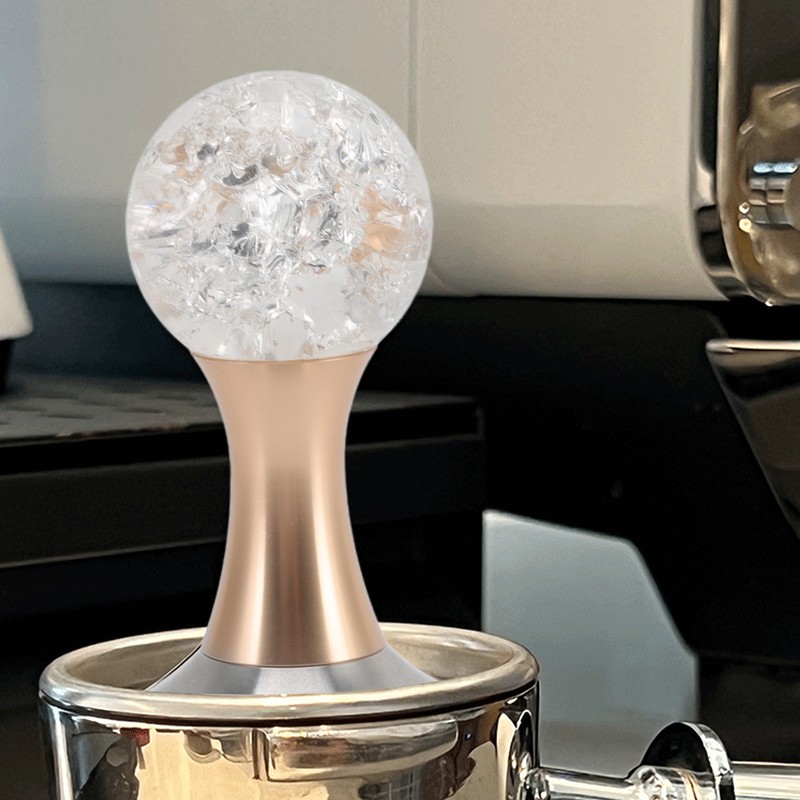 Crystal Ball Coffee Flat Tamper Stainless Steel Base Powder Hammer
