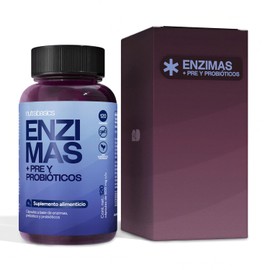7 Enzimas Digestivas + 10 cepas de Probióticos (4 meses de uso) | Con Inulina de Agave (Prebiotico), Bromelina, Papaina, Pancreatina, Lactasa, Lipasa, Celulasa y Amilasa | Nutrabasics